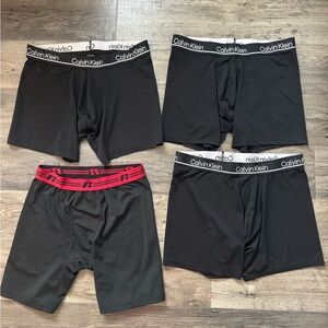 Calvin Klein Black and Red Boxer Briefs Set